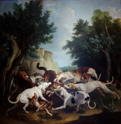 La caza del lobo de Alexandre Francois Desportes